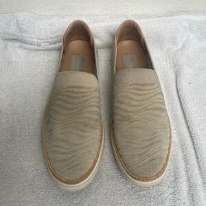UGG Shoes Women's Cream Weave Slip On Sneakers Size 11 Coastal Casual Walking